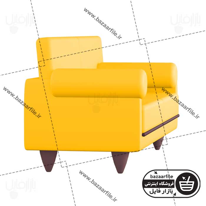 تصویر PNG ایکون سه بعدی کاناپه