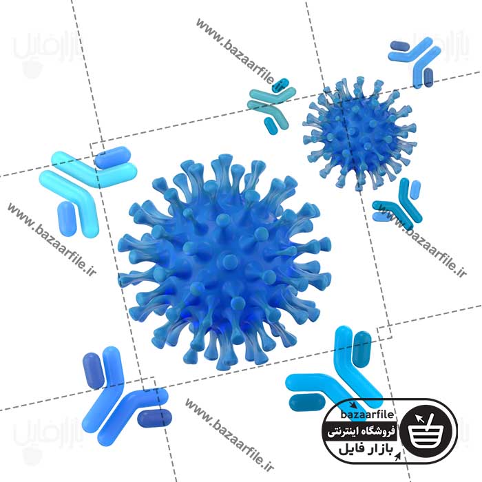 تصویر PNG سه بعدی سیستم آنتی بادی
