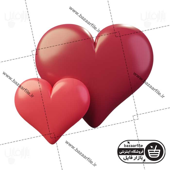 تصویر ایکون سه بعدی عشق
