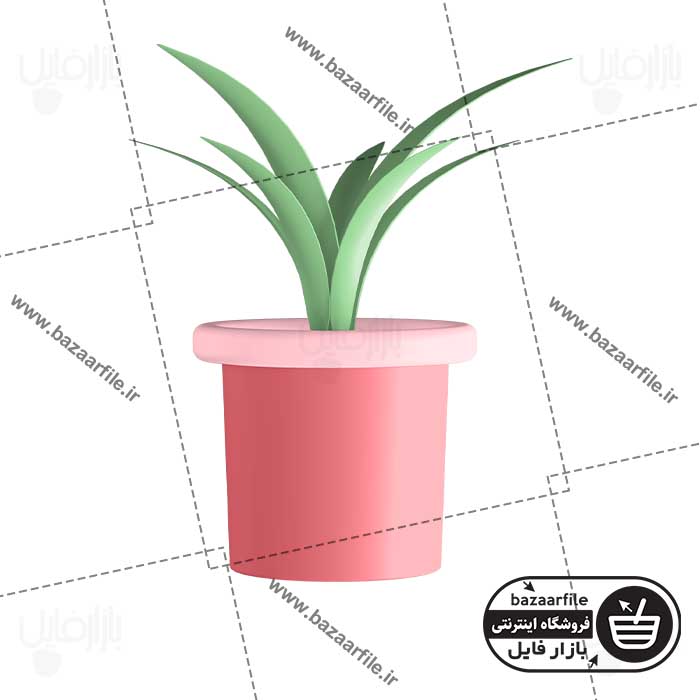 تصویر ایکون سه بعدی گل