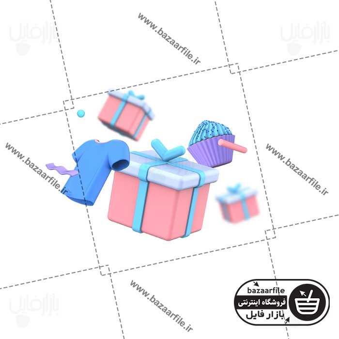 دانلود تصویر PNG ایکون سه بعدی هدیه