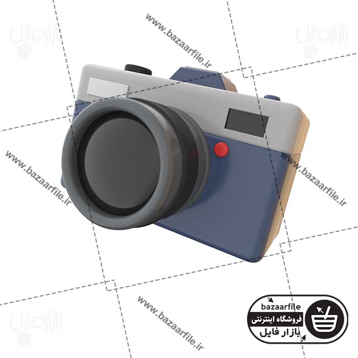 دانلود تصویر PNG ایکون سه بعدی دوربین
