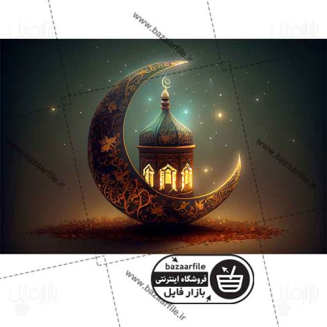تصویر سازی سه بعدی ماه و فانوس